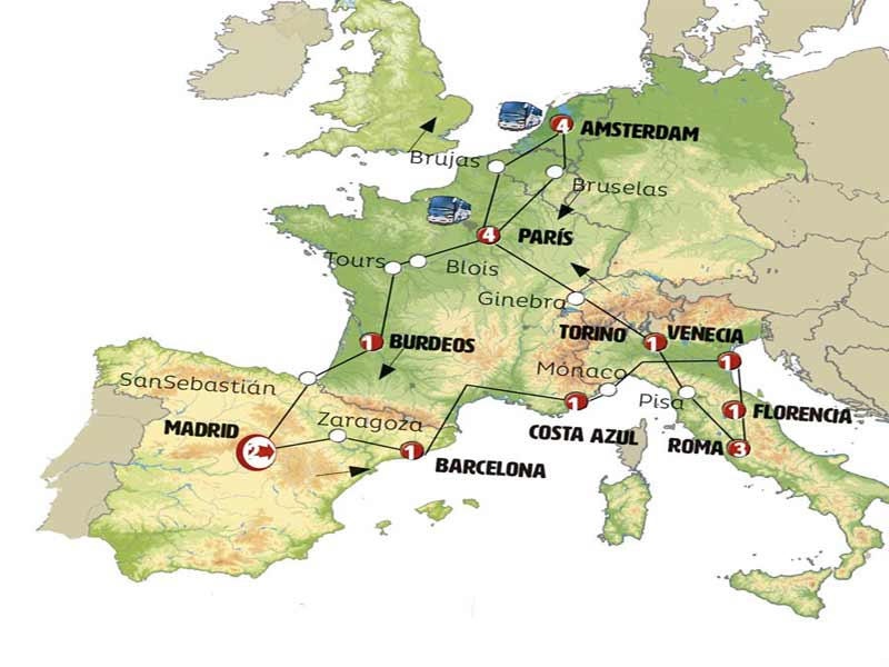 Escapate por Europa 18 días