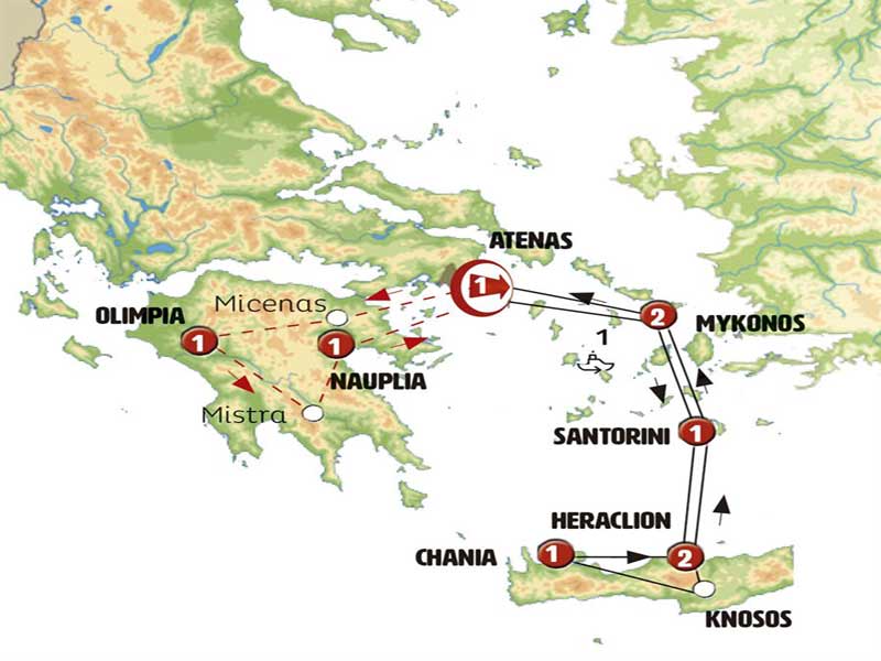 Itinerario de Grecia y sus Islas 12 días